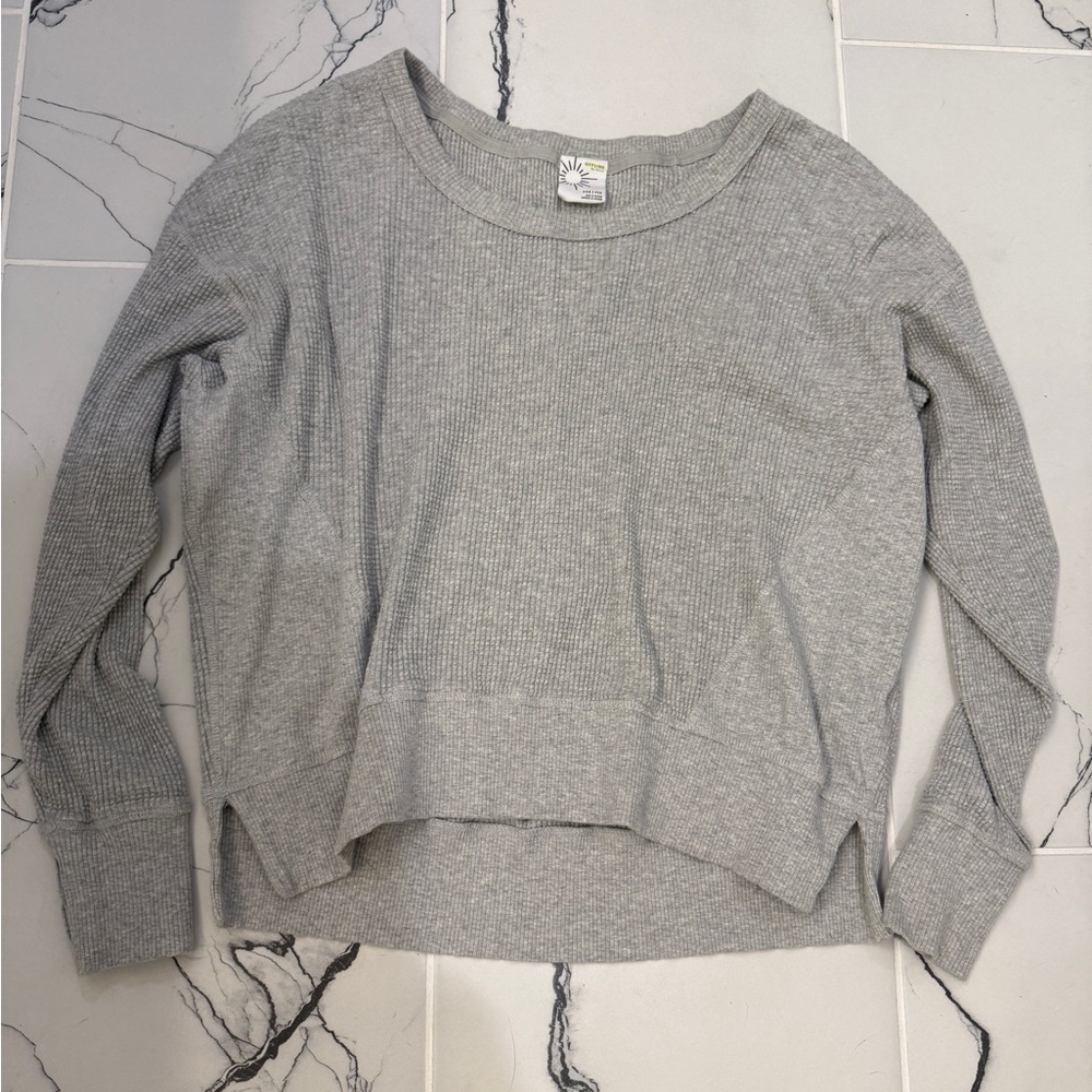 Aerie Gray Long Sleeve Sweater